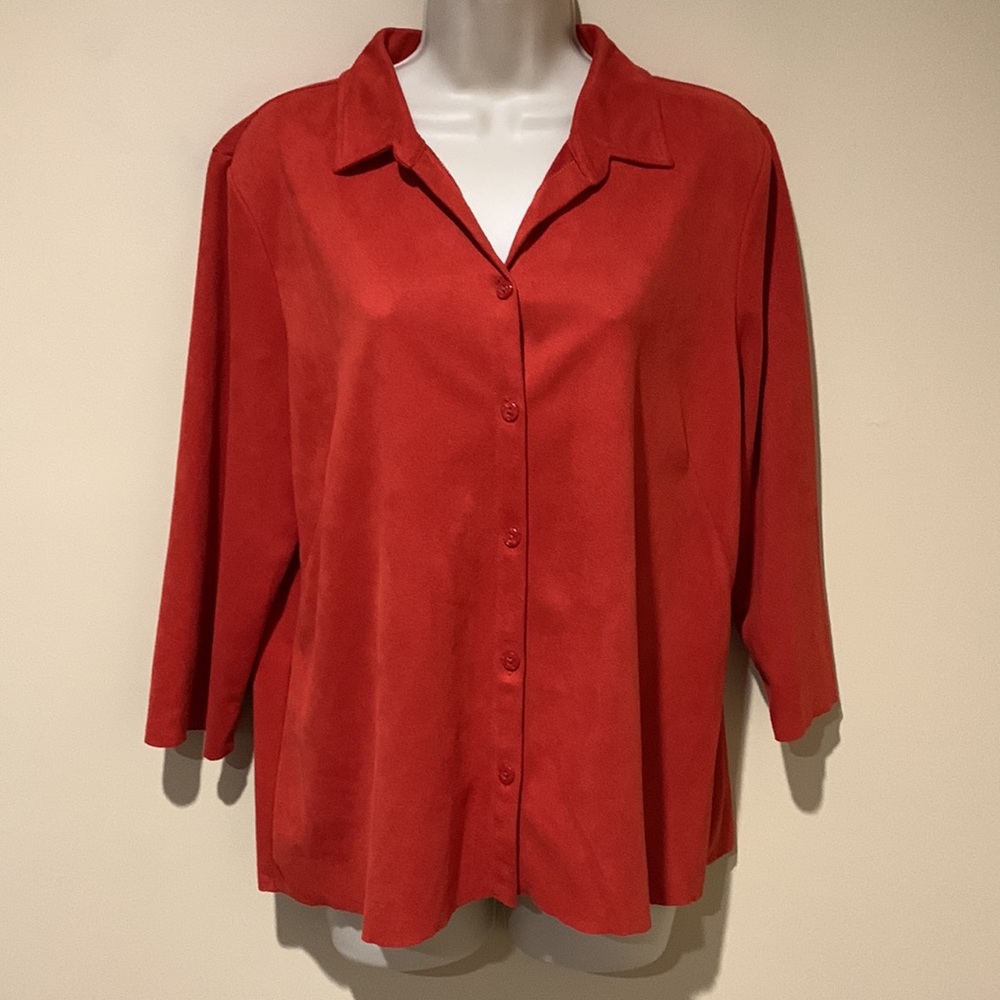 First Issue faux suede top